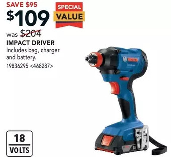 Lowe's Bosch impact driver offer