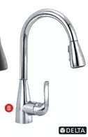 Lowe's Delta grenville pull-down kitchen faucets. chrome finish offer