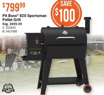 Cabela's Pit boss 820 sportsman pellet grill offer