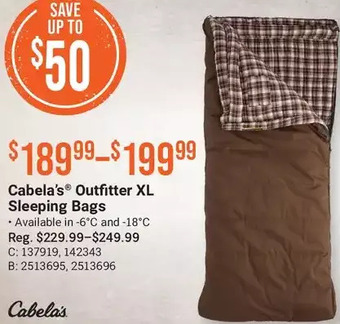 Cabela's Cabela's outfitter xl sleeping bags offer