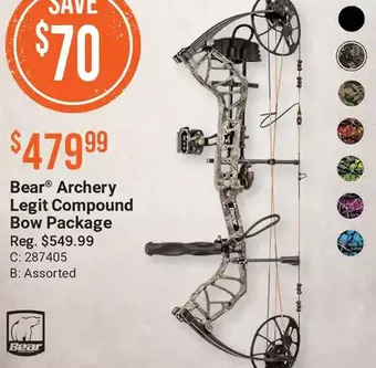 Cabela's Bear archery legit compound bow package offer