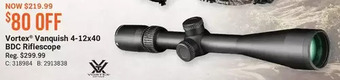 Cabela's Vortex vanquish 4-12x40 bdc riflescope offer