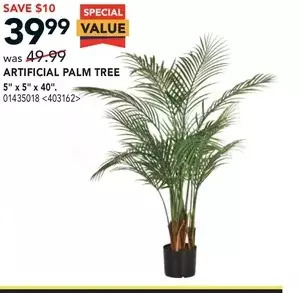 RONA Artificial palm tree. 5 x 5 x 40 offer