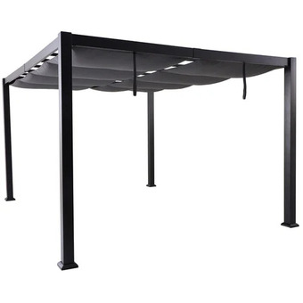 RONA 10' x 12' pergola with sliding fabric panels offer