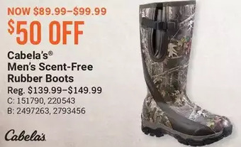 Cabela's Cabela's men's scent-free rubber boots offer
