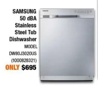 Home Depot Samsung 50 dba stainless steel tub dishwasher offer