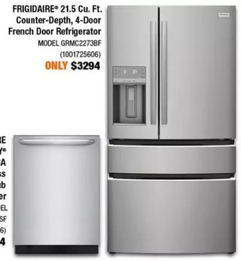 Home Depot Frigidaire 21.5 cu. ft. counter-depth, 4-door french door refrigerator offer