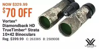 Cabela's Vortex diamondback hd truetimber strata 10x42 binoculars offer