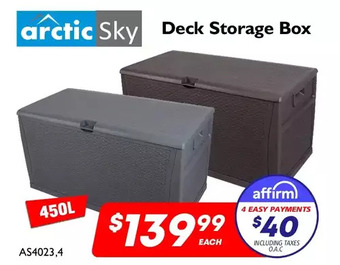 Factory Direct Arctic sky deck storage box offer