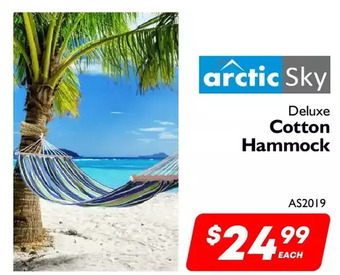 Factory Direct Arctic sky deluxe cotton hammock offer