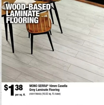 Home Depot Mono serra 10mm casella grey laminate flooring offer