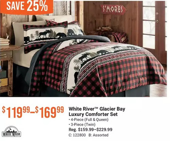 Cabela's White river glacier bay luxury comforter set offer