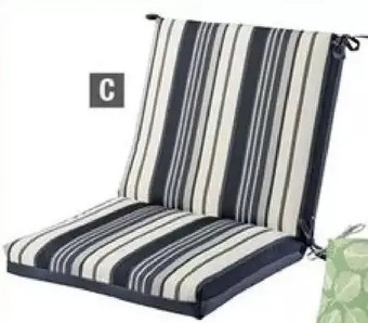 Home Depot 36 x 20 replacement cushions - black striped offer