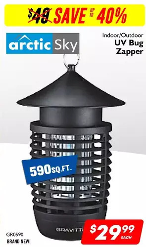 Factory Direct Arctic sky indoor/outdoor uv bug zapper offer