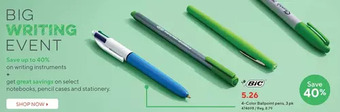 Staples Bic 4-color ballpoint pens offer