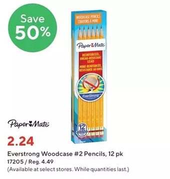 Staples Paper mate everstrong woodcase #2 pencils offer