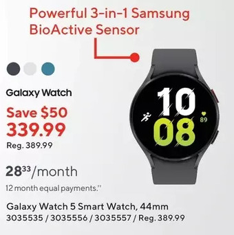 Staples Galaxy watch 5 smart watch offer