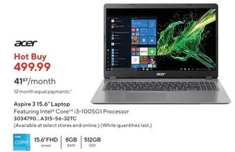 Staples Acer aspire 3 laptop offer