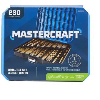 Canadian Tire Mastercraft 230-pc titanium-coated drill bit set offer