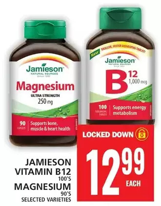 Food Basics Jamieson vitamin b12 | magnesium offer