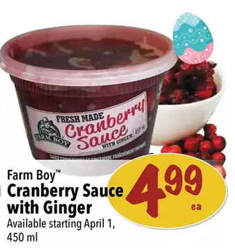 Farm Boy Farm boy cranberry sauce with ginger offer