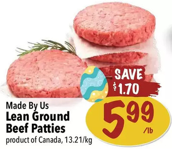 Farm Boy Lean ground beef patties offer