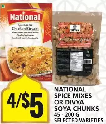 Food Basics National spice mixes or divya soya chunks offer