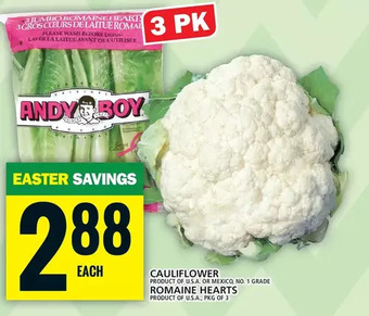 Food Basics Cauliflower | romaine hearts offer