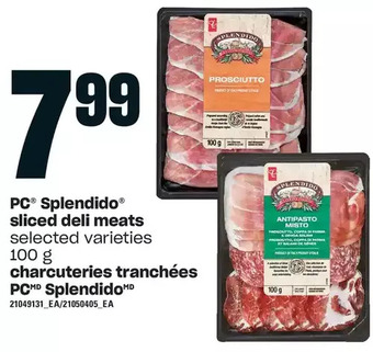 Independent Grocer Pc splendido sliced deli meats offer