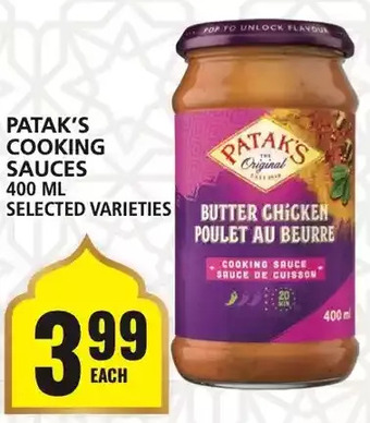 Food Basics Patak's cooking sauces offer