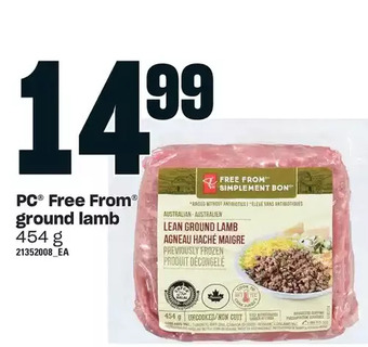 Loblaws Pc free from ground lamb offer