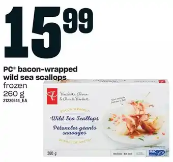 Loblaws Pc bacon-wrapped wild sea scallops offer