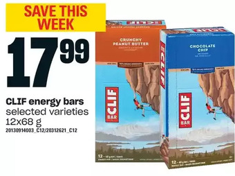 Loblaws Clif energy bars offer