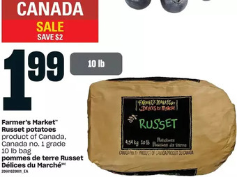Independent Grocer Farmer's market russet potatoes offer