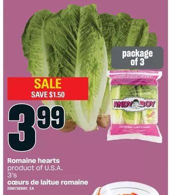 Independent Grocer Romaine hearts offer