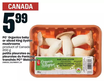 Independent Grocer Pc organics baby or sliced king oyster mushrooms offer