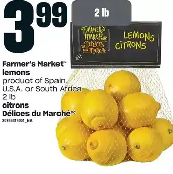 Independent Grocer Farmer's market lemons offer