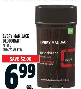 Metro Every man jack deodorant offer