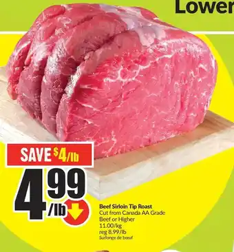 FreshCo Beef sirloin tip roast offer
