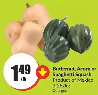 FreshCo Butternut, acorn or spaghetti squash offer