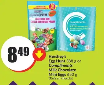 FreshCo Hershey's egg hunt or compliments milk chocolate mini eggs offer