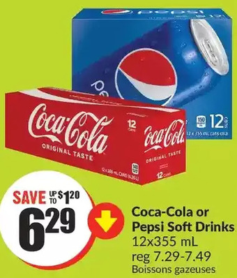 FreshCo Coca-cola or pepsi soft drinks offer