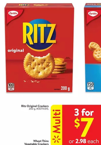 Walmart Ritz original crackers offer