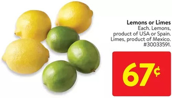 Walmart Lemons or limes offer