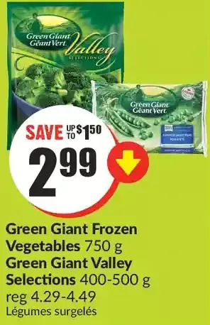 FreshCo Green giant frozen vegetables | green giant valley selections offer