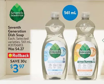 Walmart Seventh generation dish soap offer