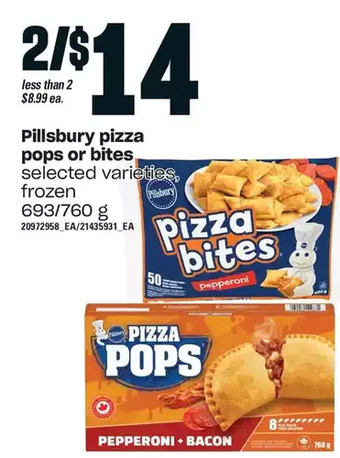 Loblaws Pillsbury pizza pops or bites offer