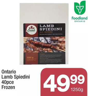 Highland Farms Ontario lamb spiedini offer
