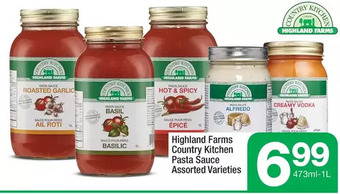 Highland Farms Highland farms country kitchen pasta sauce offer