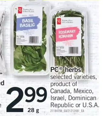 Fortinos Pc herbs offer